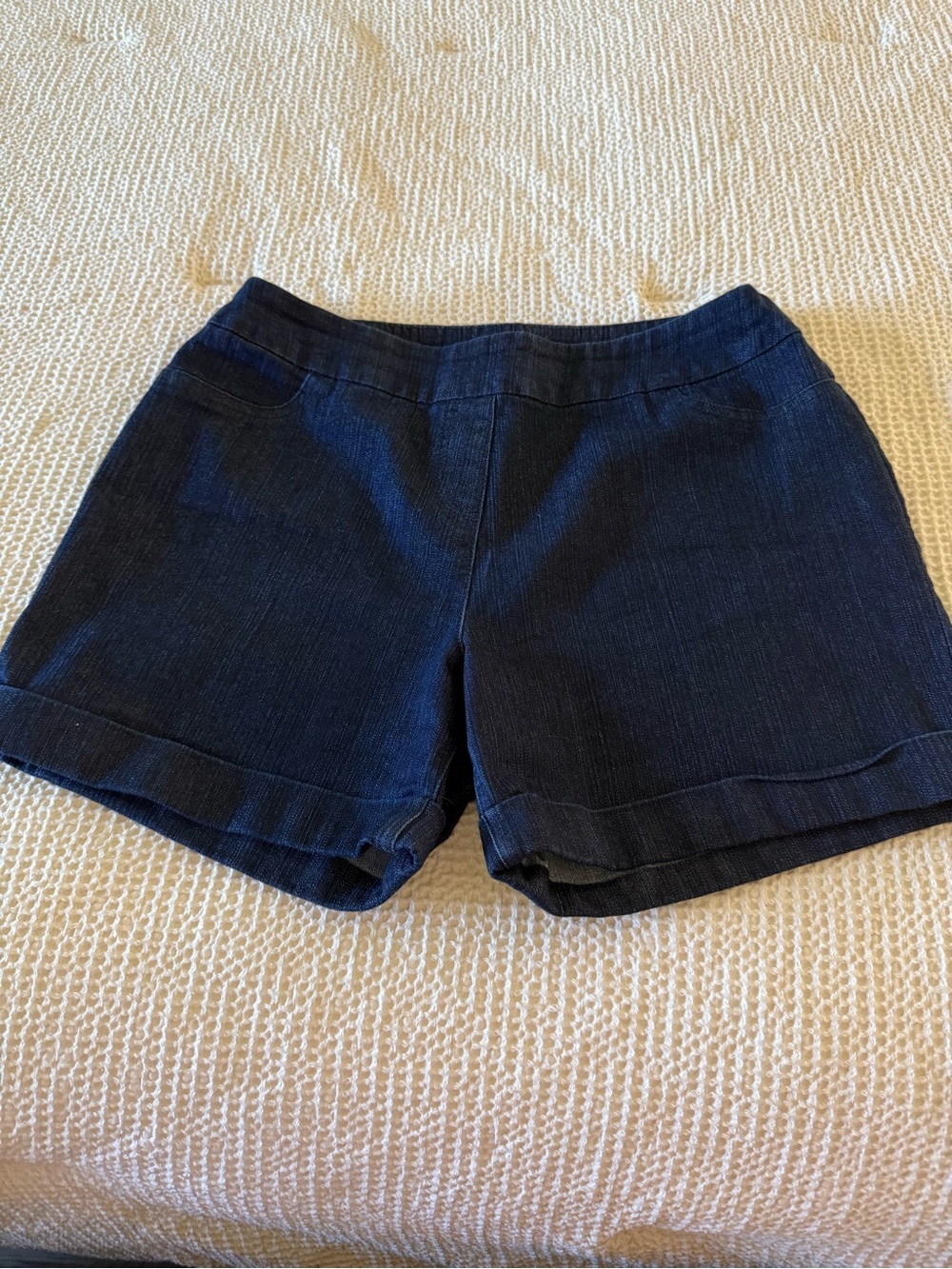 Soft Surroundings Dark Blue Denim-Style Shorts